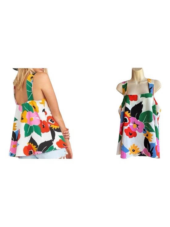 Show Me Your MuMu Tops - Show Me Your Mumu Floral Ambers Tank  size XL Colorful Retro Vacation Top Boho